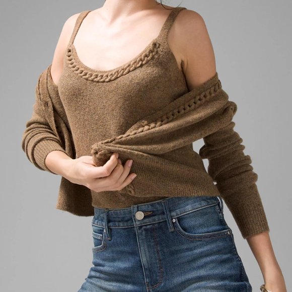 WHBM Chain Detail Tank and Cardigan Set - Picture 4 of 7